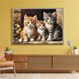 SEVİMLİ KEDİ CAT10 70X50CM KARTON ÇERÇEVESİZ TABLO