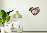 Tİ-PLAY KS42 KALP ŞEKLİNDE 30X30 CM HEDİYELİK DUVAR SAATİ