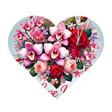 Tİ-PLAY KS50 KALP ŞEKLİNDE 30X30 CM HEDİYELİK DUVAR SAATİ