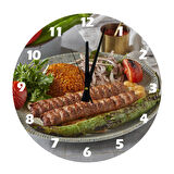 Tİ-PLAY KEBAP 30X30CM AKRİLİK DEKORATİF MODERN DUVAR SAATİ