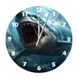 Tİ-PLAY MEGALODON SALDIRI 30X30CM AKRİLİK DEKORATİF MODERN DUVAR SAATİ