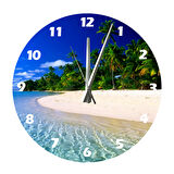 Tİ-PLAY BERRAK DENİZ KUMSAL 30X30CM AKRİLİK DEKORATİF MODERN DUVAR SAATİ