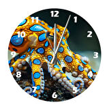 Tİ-PLAY AHTAPOT VE RENKLER 30X30CM AKRİLİK DEKORATİF MODERN DUVAR SAATİ