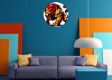 Tİ-PLAY ASLAN SALDIRIYOR 30X30CM AKRİLİK DEKORATİF MODERN DUVAR SAATİ