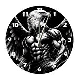 Tİ-PLAY KARTAL SİYAH BEYAZ 30X30CM AKRİLİK DEKORATİF MODERN DUVAR SAATİ