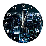 Tİ-PLAY BÜYÜK ŞEHİR IŞIKLARI 30X30CM AKRİLİK DEKORATİF MODERN DUVAR SAATİ