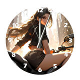 Tİ-PLAY MOTOR AŞKI ANİME 30X30CM AKRİLİK DEKORATİF MODERN DUVAR SAATİ