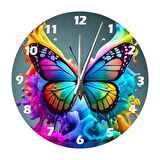 Tİ-PLAY BUTTERFLY 30X30CM AKRİLİK DEKORATİF MODERN DUVAR SAATİ