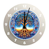 Tİ-PLAY HAYAT AĞACI 30X30CM AKRİLİK DEKORATİF MODERN DUVAR SAATİ