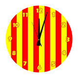 Tİ-PLAY SARI KIRMIZI ÇİZGİLER 30X30CM AKRİLİK DEKORATİF MODERN DUVAR SAATİ