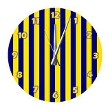 Tİ-PLAY SARI LACİVERT ÇİZGİLER 30X30CM AKRİLİK DEKORATİF MODERN DUVAR SAATİ