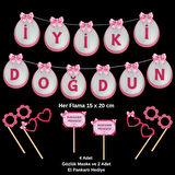 Ti-Play İYİKİ DOĞDUN YAZISI PEMBE BALON (HEDİYELİ)