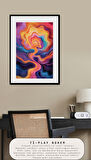 BOHEM TABLO AURA SPİRİTÜEL, CANLI RENKLER, SOYUT BOHEM DUVAR SANATI ÇERÇEVESİZ TABLO