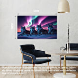 KURT KUZEY IŞIKLARI ALTINDA HUZUR İÇİNDE DİNLENİYOR 06 ÇERÇEVESİZ 50X30 CM PVC TABLO