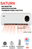 SATURN DUVAR TİPİ FANLI ISITICI ELEKTRİKLİ SOBA VE VANTİLATÖR DİJİTAL EKRANLI TERMOSTATLI