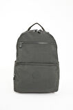 Unisex Suya Dayanıklı Orta Boy Krinkıl Kumaş Çok Gözlü Koyu Gri Laptop Okul Ve Seyahat Sırt Çantası