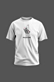 Kısa Kollu Filsitin Haritası Filistin Yazısı İçeren Ortada Dijital Baskılı Unisex S - 2XL T300003