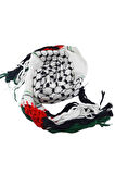 Filistin Bayrağı Püskül Keffiyeh İşlemeli Gazze Keffiyeh 10 Parça  S300008