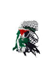 Filistin Bayrağı Püskül Keffiyeh İşlemeli Gazze Keffiyeh 10 Parça  S300008