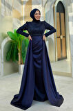 Bym Fashion 7024 Abiye Lacivert