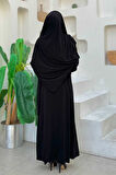 Şallı Drape Detaylı Sandy Elbise 3922 Siyah