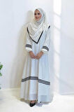 Şal Elbise İkili Takım 6036 Ekru