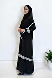 Şal Elbise İkili Takım 6036 Siyah