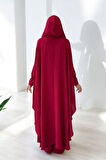 Tunik, Pantolon ve Abaya Üçlü Takım 8663 Bordo