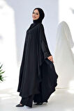 Tunik, Pantolon ve Abaya Üçlü Takım 8663 Siyah