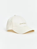 LCW ACCESSORIES Ekru Yazı Nakışlı Kadın Kep Şapka