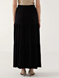 LCW Grace SİYAH Beli Lastikli A Kesim Kadın Etek