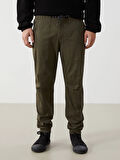 XSIDE HAKİ Standart Kalıp Gabardin Erkek Jogger Pantolon