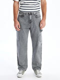 XSIDE GRİ Baggy Fit Erkek Jean Pantolon