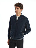 LCWAIKIKI Classic Indigo Çift Taraflı Fermuarlı Erkek Bomber Mont
