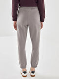 LCW Vision Gri Beli Lastikli Kadın Kalın Jogger Eşofman Altı