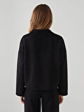 Dik Yaka Düz Oversize Kadın Sweatshirt_W4DN15Z8-CVL_8684680624613_XL