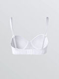 LCW DREAM Beyaz Balenli Dolgusuz Düz Straplez Sütyen