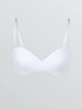 LCW DREAM Beyaz Balenli Dolgusuz Düz Straplez Sütyen