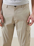XSIDE Bej Standart Kalıp Gabardin Erkek Pantolon