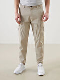 XSIDE Bej Standart Kalıp Gabardin Erkek Pantolon