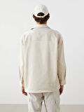 XSIDE Bej Rahat Kalıp Uzun Kollu Erkek Gömlek Ceket