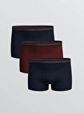LC WAIKIKI Bordo Standart Kalıp Pamuklu Esnek Erkek Boxer 3'lü