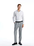LCWAIKIKI Formal Beyaz Slim Fit Uzun Kollu Çizgili Poplin Erkek Gömlek
