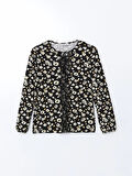 LCW Grace SİYAH Bağlamalı Yaka Çiçekli Kadın Bluz