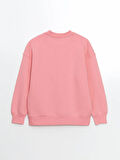 Bisiklet Yaka Nakışlı Oversize Kadın Kalın Sweatshirt_W4KY49Z8-FHG_8684681035708_M - L