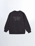 Taşlı Oversize Kadın Kalın Sweatshirt_W4KY56Z8-LY9_8684681035739_M - L