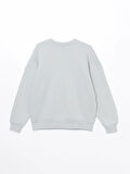 Bisiklet Yaka Baskılı Oversize Kadın Kalın Sweatshirt_W4KY45Z8-FKY_8684681035784_M