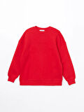 Bisiklet Yaka Baskılı Oversize Kadın Kalın Sweatshirt_W4KY55Z8-HMW_8684681037306_M