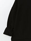 Bisiklet Yaka Oversize Kadın Kalın Sweatshirt_W4KY61Z8-CVL_8684681037382_XL