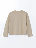 Bisiklet Yaka Düz Oversize Kadın Sweatshirt_W4KF05Z8-GHR_8684681039331_M